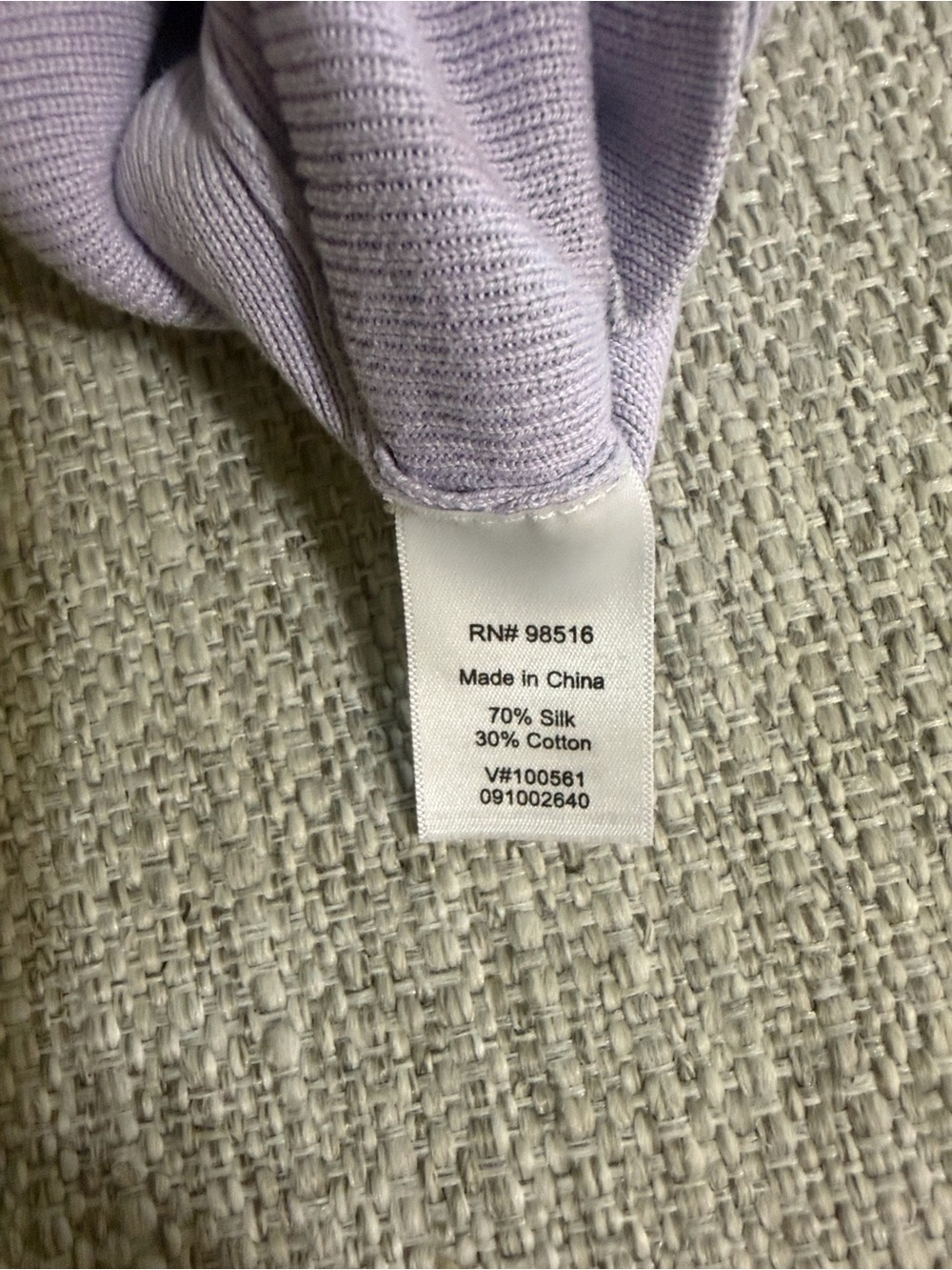 Coldwater Creek Lavender Silk Cotton Blend Sleeveless Tank Top 1X Square Neck - Picture 8 of 8